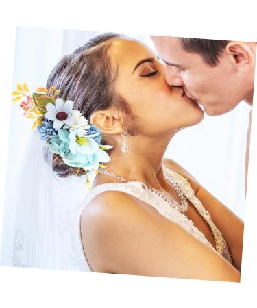 Bridal Comb Prom Headpiece Bridal Headpieces Bridal Hair Accessories Prom Hair Clips Gold Hair Clips Gold Hair Pin Headpiece for Wedding Tiara Decorate Fabric Flower Miss French - Buy Online on GoSupps.com