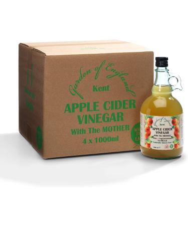 Kent Apple Cider Vinegar 1L with Mother - Raw, Unpasteurized, Unfiltered - GMO Free - Buy Online on GoSupps.com