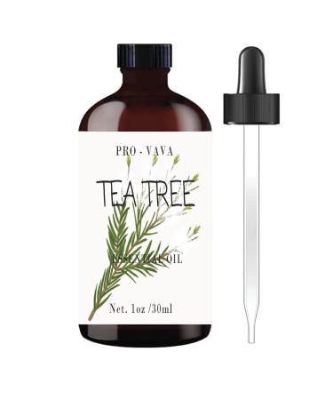 Organic Tea Tree Oil 1 oz 30 ml - 100% Natural Pure Essential Oil Skin Use Scalp Acne - Essential Oils for Aromatherapy Diffuser Humidifier