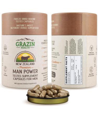 GRAZIN HEALTH Men s Vitality Bundle | Whole-Food Organ Complex + Man Power Capsules + Grass-Fed Collagen | New Zealand Sourced Hydrolyzed Collagen & Bovine Organ Supplements for Daily Wellness - Buy Online on GoSupps.com