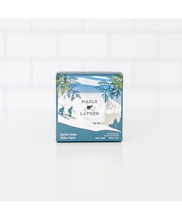 Maple & Lather Triple Milled Bar Soap - Shea Butter Alpine Cedar Scent Long-Lasting & Sustainably Sourced 209g - Made in Provence France - Buy Online on GoSupps.com