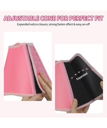 Adjustable XL Pink Pet Collar | Comfortable Protective Collar for Dogs | Velcro Fastener & Kegel Neck Straps | Post-Op Wound Protection - Buy Online on GoSupps.com