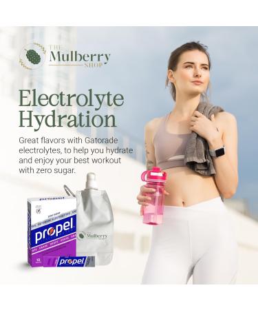 Powder Drink Mix Packets Grape Flavor 2 Pack Bundle Includes Propel With Vitamin Electrolyte And Zero Sugar With 16.9 OZ Collapsible Water Bottle For Sports Hydration By The Mulberry Shop - Buy Online on GoSupps.com