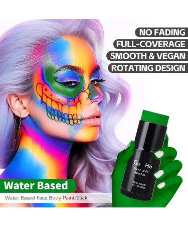 Go Ho Green Face Paint Stick 1.06 Oz - Washable & Creamy Body Paint for Grinch Costume - Full-Coverage Makeup Stick for Adults & Children - Halloween SFX Cosplay - Buy Online on GoSupps.com