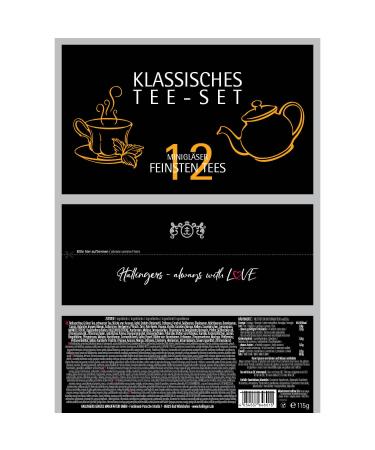 Hallingers Classic Tea Set - 12 Varieties in Organizer | Vegan & Gluten-Free | Perfect Mother's Day & Father's Day Gift Ideas - Buy Online on GoSupps.com