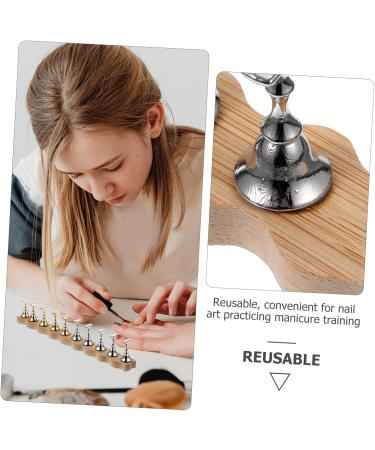 ULTECHNOVO 1 Set Fake Nails Fake Nail Holder Nail Practice Stand Fake Nail Stand Nail Painting Stand Nail Art Stand Nail Supplies Nail Stand for Press on Nail Accessories Wave Piece Magnet - Buy Online on GoSupps.com