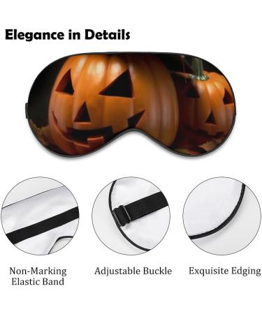 Halloween Pumpkin Sleep Eye Mask - Elastic Strap for Men and Women - Perfect for Sleep, Travel, and Naps - Buy Online on GoSupps.com