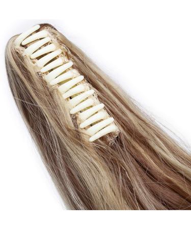 SEGO Ponytail Extension - Heat-Resistant Hair Piece with Butterfly Clip | Natural Look in Corrugated Bright Brown & Ash Blond - 61cm/60cm - Buy Online on GoSupps.com