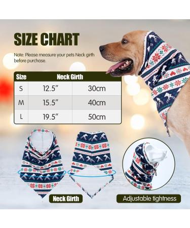 HuaLiSiJi Dog Snood Ear Cover Hoodie & Warmers - Anti-Anxiety for Small, Medium, Large Dogs (Medium Blue) - Buy Online on GoSupps.com