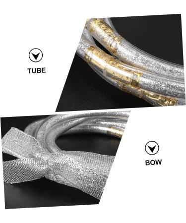 NUOBESTY 1pc Ribbon Glitter Bracelet Bowknot Jelly Bangle Glitter Bowknot Bracelets Pulseras De Mujer Jelly Bracelets for Girls Jewelry Bangles Purple Guitar String Gorgeous Resin Women's 7.5x7.5cm Silver - Buy Online on GoSupps.com