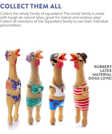 Petstages Earl Latex Chicken Dog Toy with Squeaker - Multi-Colored | International Shipping Available - Buy Online on GoSupps.com