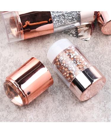 Baqi Nail Art Stamp Set - Double Head Silicone Gel Stamps with 2 Nail Scrapers for DIY Manicure & Beauty - Silver Design - Buy Online on GoSupps.com