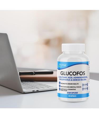 Arymar Glucofos Complex with L-Glutamic Acid Ashwagandha Ginkgo Biloba & Phosphorus 60 Capsules 2 Pack - Buy Online on GoSupps.com