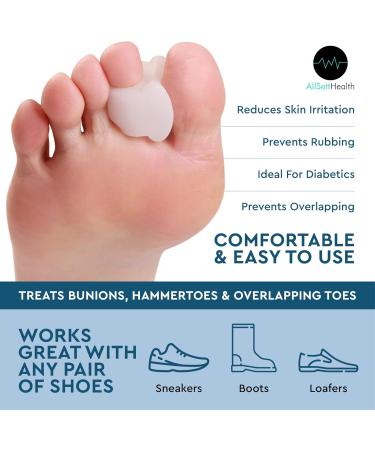 AllSett Health 8 Pack Toe Separators for Bunions - Toe Spacers for Bunion Relief and Toe Alignment - Buy Online on GoSupps.com