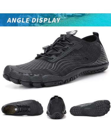 ZHR Black Aqua Shoes for Men & Women - Water Shoes Swimming & Beach Footwear (39 EU) - Buy Online on GoSupps.com