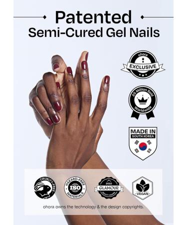 Buy O'Hora Semi Cured Gel Nail Strips - Blue Tint Easy Apply Long Lasting | Works with UV/LED Lamps | International Shipping - Buy Online on GoSupps.com