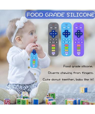 2 Pack Remote Control Shape Teething Toys - Soft Silicone Chew Toy for Babies - Sensory Teether - Buy Online on GoSupps.com