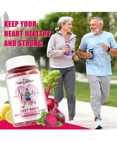 Beet Root Gummies - Beets Chewables for Heart & Circulation Support Nitric Oxide Energy Boost Sugar Free Beet Gummies Supplement for Blood Pressure with Vitamin C D B12 Grapeseed Coenzyme Q10 60ct - Buy Online on GoSupps.com