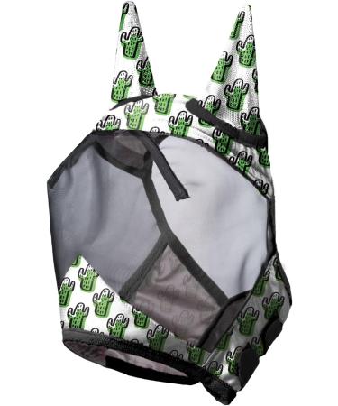 Harrison Howard CareMaster Horse Fly Mask with Ears | UV Protection for Horses - Green Cactus (M) - Buy Online on GoSupps.com