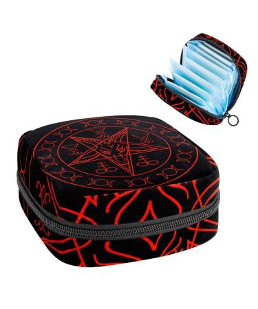 Women's bonds Still Pad Halter Baphomet and Lucifer Portable Period Kit Bag Feminine product bag for women girls color3