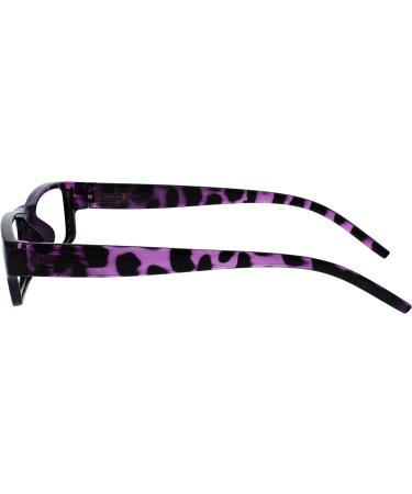 Purple Tortoiseshell Reading Glasses +2.50 Magnification | Lightweight Comfortable Readers for Men and Women - R32-5 - Buy Online on GoSupps.com