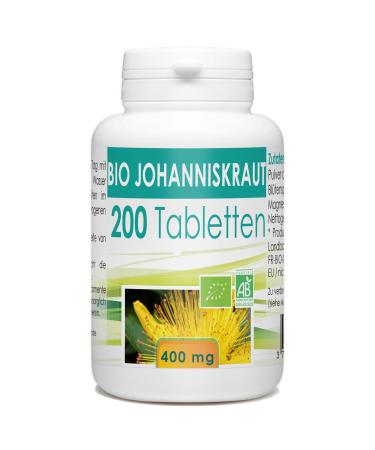 Organic St. John's Wort - 400 mg - 200 tablets - Buy Online on GoSupps.com