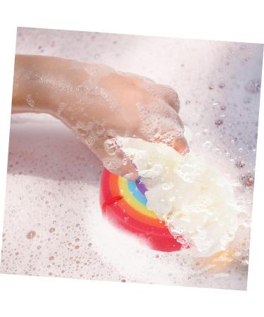PLAFOPE 1pc Rainbow Bath Ball Body Scrub Sponge Bath Sponges for Cleaning Supply Tub for Newborn Mesh Shower Ball Body Wash Bath Rinser Soft Bath Sponges Wash Puff - Buy Online on GoSupps.com