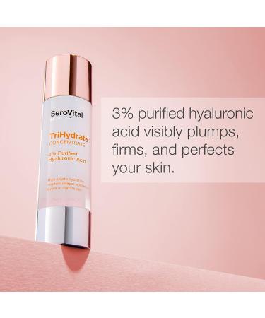 SeroVital Beauty TriHydrate Concentrate - 3% Pure Hyaluronic Acid Anti-Aging Serum for Women - Deep Facial Hydration & Prep for Skincare Regimen - Buy Online on GoSupps.com