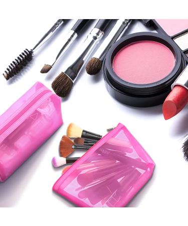 3-Piece Rose Red Mesh Makeup Bag Set - Travel & Office Zipper Pouches - Buy Online on GoSupps.com