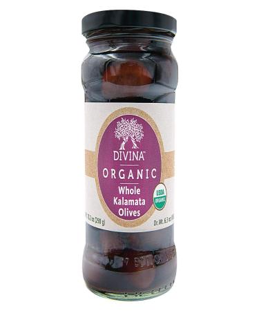 Divina Organic Whole Kalamata Olives in Jar, 6.35 oz