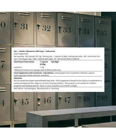 Zec+ Health+ Melatonin 91.2 g - Buy Online on GoSupps.com