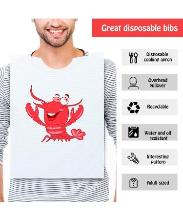 Disposable Bib Seafood Boil Party Supplies Adult Bibs Bbq Aprons