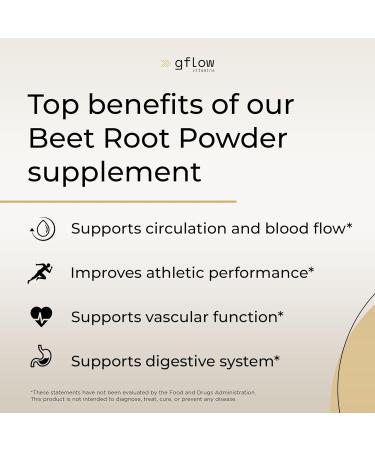Beet Root Powder - Natural Berry Flavor Nitric Oxide Boost & Heart Health - Non-GMO Superfood Supplement | 30 Servings - Shop Internationally - Buy Online on GoSupps.com