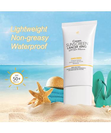 Advanced Sunscreen Spf 50 Face Water Resistant & Non Greasy Face Sunscreen for Body No Fragrance UVA & UVB Protection Suitable for Outdoor Travel Tanning - Buy Online on GoSupps.com