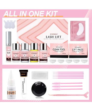 4 in 1 Lash Lift and Black Kit Brow Lamination and Black Color Kit Semi-Permanent Eyelash Lifting Eyebrow Perming with Tools Full Kit Professional Use for Salon - Buy Online on GoSupps.com