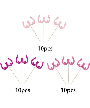 Pack of 30 Breast Cancer Awareness Cake Decorations Glitter Breast Cupcake Toppers Breast Cancer Awareness Cake Decoration for Believe Hope Pink Ribbon Party Cake Decorations - Buy Online on GoSupps.com