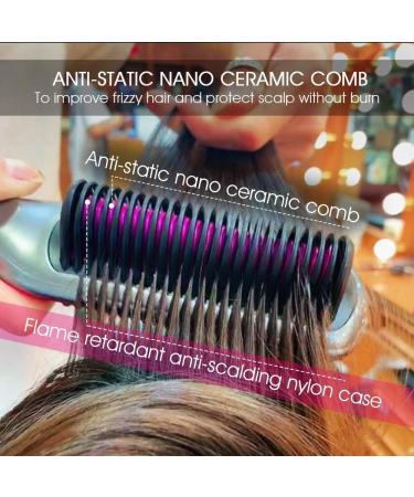 SM LITERS BEAUTY Hair Straightener Brush - Fast Heating Anti-Scald Comb for Home & Travel | 3 Temperature Levels - Buy Online on GoSupps.com
