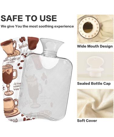 Buy BPA-Free 1L Hot Water Bottle with Lid - Ideal for Pain Relief Hot & Cold Compress - Perfect for Coffee Lovers - Buy Online on GoSupps.com