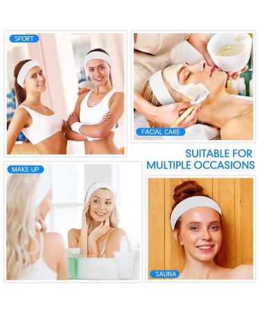 MTLEE Disposable Spa Facial Headbands - 12 Pack White | Convenient Closure for Women, Girls, Salons - Spa Essentials - Buy Online on GoSupps.com