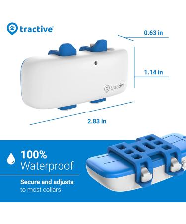 Tractive Waterproof GPS Dog Tracker - White | Location & Activity Monitoring | Unlimited Range - Buy Online on GoSupps.com
