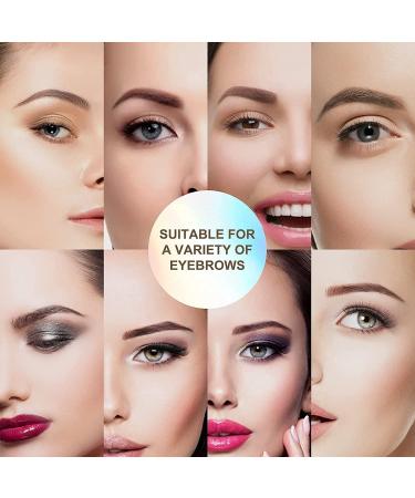 Eyewrew Waterproof Reusable Makeup Brow Stamp Kit | 10 Stencils & Brush for Perfect Brows - Medium Brown - Buy Online on GoSupps.com