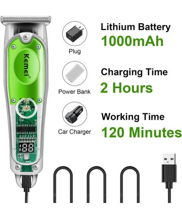 KEMEI Hair Clippers for Men Electric Cordless Clippers for Hair Cutting Professional Barber Clippers USB Rechargeable Wireless Haircut Clippers km-322 - Buy Online on GoSupps.com