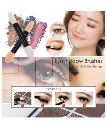 KINGMAS 100 Pack Double Ended EyeShadow Brushes - Disposable Oval Applicator Makeup Tools - Buy Online on GoSupps.com