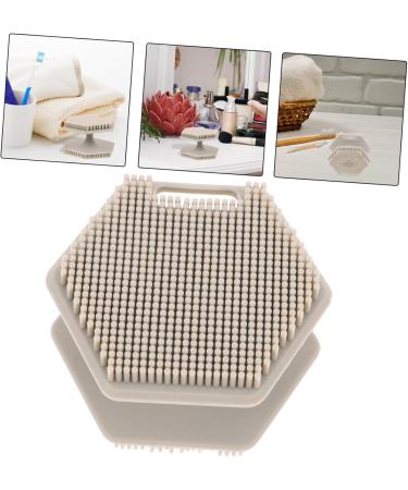 Housoutil Face Brush Face Scrub Scrubber Face Cleansing Brush for Blackhead Facial Cleansing Brush for Blackhead Face Washer Brush Face Exfoliator Makeup Brush Silica Gel Double Sided 6.50X6.50X4.00CM Grey - Buy Online on GoSupps.com
