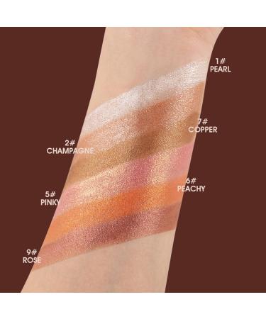 Neutral & Brown Metallic Eyeshadow Stick - Waterproof Champagne Matte & Glitter Makeup Pencil - Buy Online on GoSupps.com