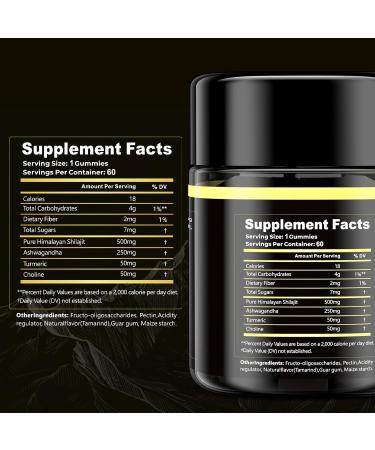Eullsi Pure Shilajit Gummies for Men & Women Organic Ashwagandha Gummies 85+ Trace Minerals & 75% Fulvic Acid for Energy Stamina & Immune Support Vegan Non-GMO 60 Count - Buy Online on GoSupps.com