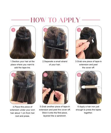 Six Star Hair Tape In Extensions - 20pcs Real Remy Hair Ombre 45cm #1BT1B-Silver | Premium Quality International Shipping - Buy Online on GoSupps.com