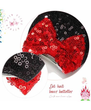 Bartosi Mouse Ears Hair Clips Set - Sequin Minnie Ear Clips for Women & Girls | Disney Costume Theme Party Accessories (2 PCS) - Buy Online on GoSupps.com