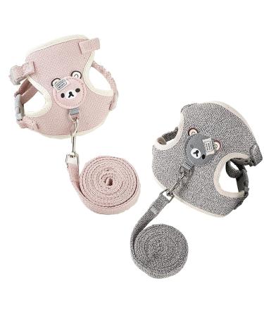 Taicols 2 pieces of adjustable leash for rabbits 120cm breathable west harness soft rabbit dishes cat dishes pet leash for bunny cat hamsters pet walking outdoor (a) - Buy Online on GoSupps.com