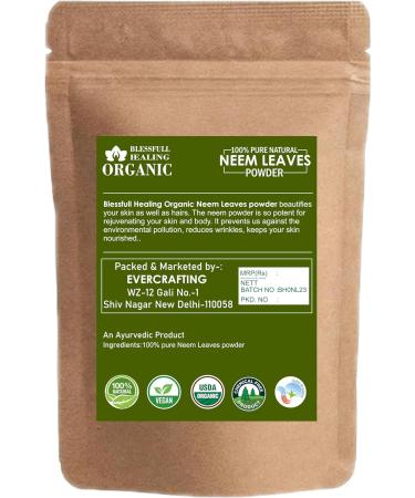 Blessfull Healing Organic 100% Pure Natural Neem Leaves Powder | 100 Gram / 3.52 oz 1 count (Pack of 1) - Buy Online on GoSupps.com